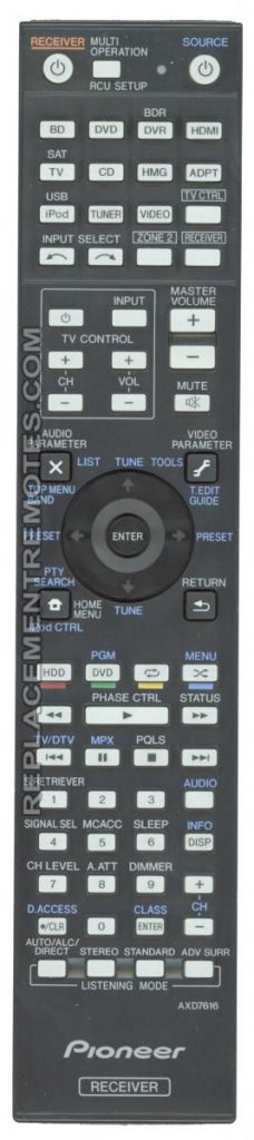 PIONEER AXD7616 Audio Video Receiver Remote Control Dan S Electronics