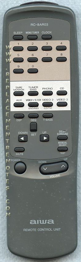 Buy Aiwa RC 8AR03 RC8AR03 U0151059U Audio System Audio Remote Control