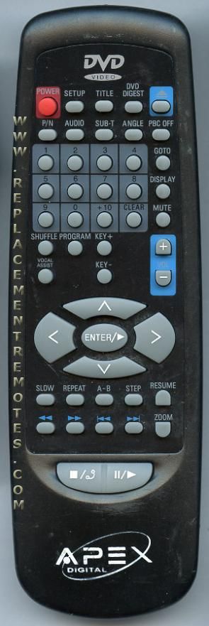 Buy Apex RCNN39 DVD Player DVD Remote Control