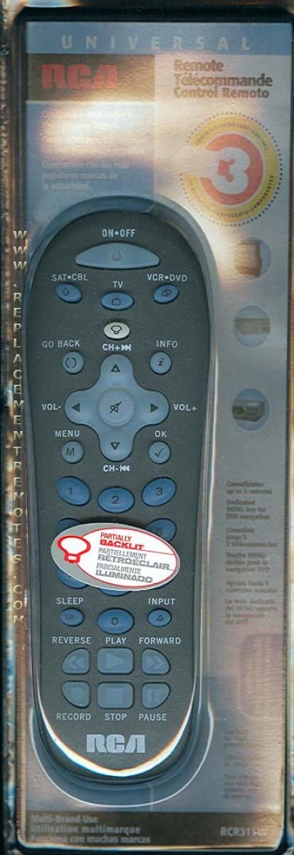 Buy RCA RCR311W 3-Device Universal Remote Control