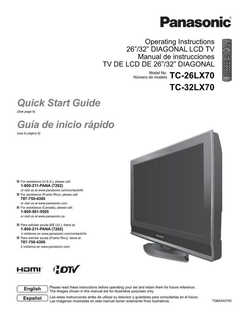 Panasonic Tv Manual