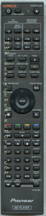 Buy Pioneer Vxx Blu Ray Dvd Player Blu Ray Remote Control