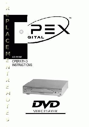 Buy/Download Apex AD1110W AD1110W DVD Player DVD Player Operating Manual