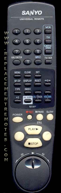 sanyo vcr remote control