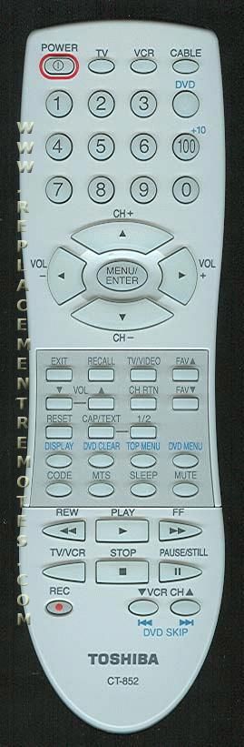 how to program toshiba ct 820 remote