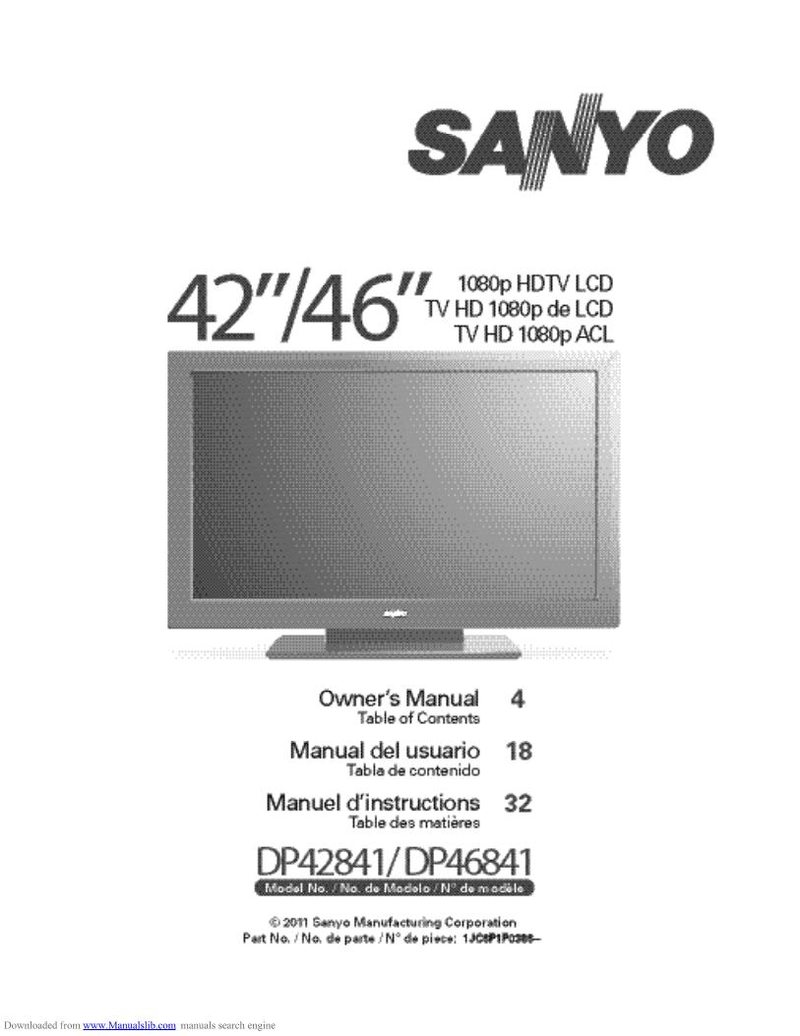 Buy SANYO DP42841OM DP42841 DP46841 Operating Manual