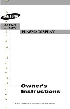 Buy SAMSUNG HPS4273/5073OM HPS4273 HPS5073 Operating Manual