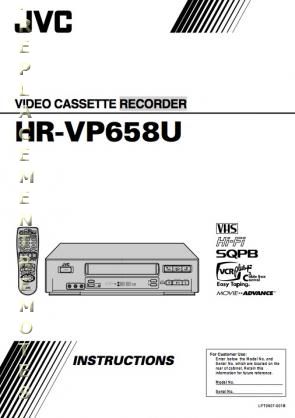 Buy/Download JVC HRVP658U HRVP658U TV/VCR Combo TV/VCR Combo Operating ...