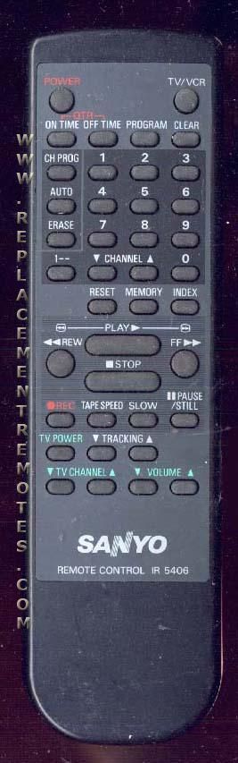 sanyo vcr remote control