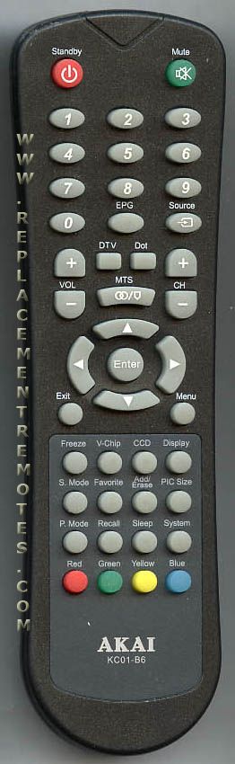 Buy Akai KC01-B6 KC01B6 -E7501056108 TV TV Remote Control