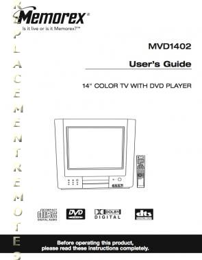 Buy MEMOREX MVD1402OM MVD1402 Operating Manual