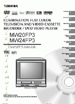 Buy TOSHIBA MW20FP3 MW24FP3OM MW20FN3 MW20FN3R MW20FP1 Operating Manual