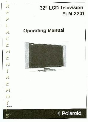 Polaroid FLM3201OM FLM3201 Operating Manual