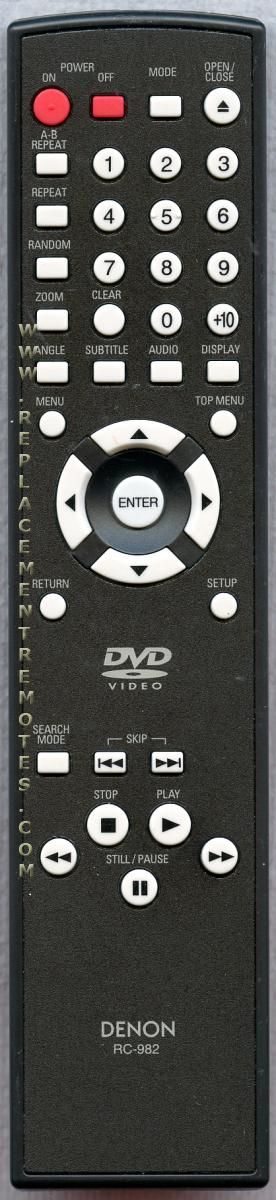 Buy Denon RC-982 RC982 -9H26000512 DVD Player DVD Remote Control