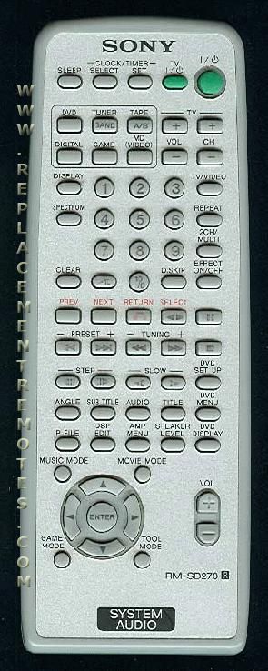 sony music system remote