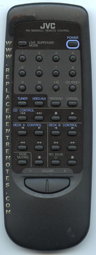 JVC RMSEMXS2U Audio Remote Control