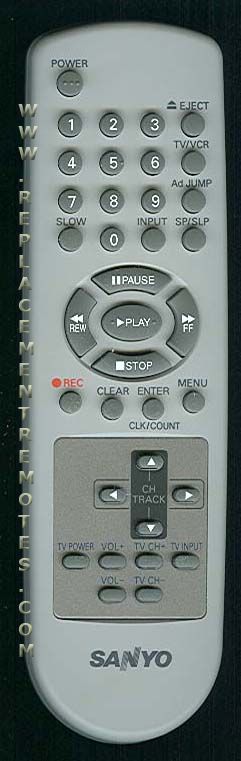 sanyo vcr remote control