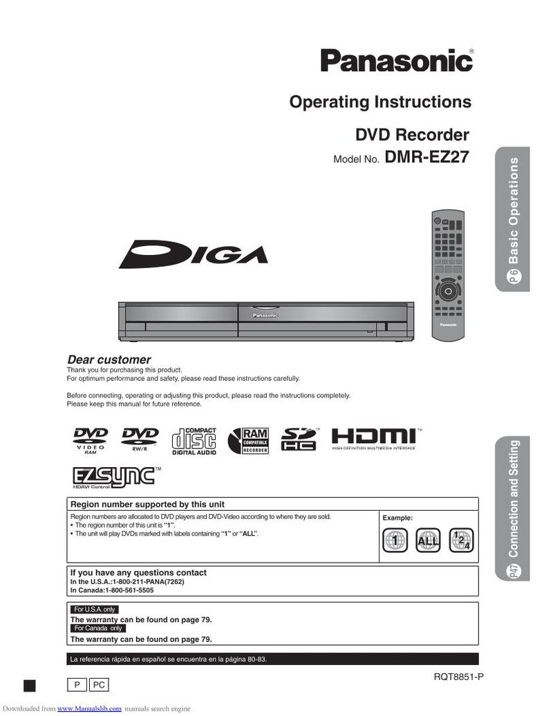 Buy Panasonic DMREZ27OM DMREZ27 Operating Manual