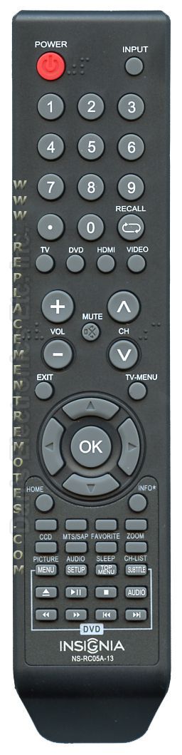 Buy Insignia Ns Rc05a 13 Nsrc05a13 Tv Dvd Combo Remote Control