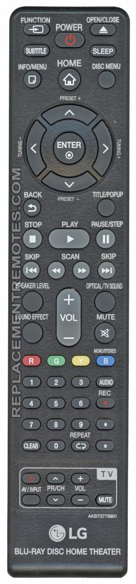 lg sound system remote control