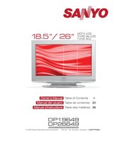 Sanyo DP26649 TV Operating Manual