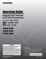 Toshiba 26HLV66 TV Operating Manual