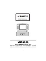 Audiovox 1286291BOM DVD Player Operating Manual