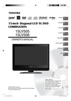 Toshiba 15LV505 15LV506 TV/DVD Combo Operating Manual