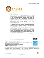 Vizio VOJ320F1A VOJ320F1AC TV Operating Manual