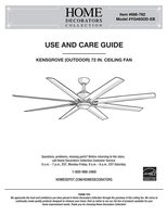 Home Decorators Collection YG493OD Kensgrove 72 In Ceiling Fan Ceiling Fan Operating Manual