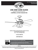 Hampton Bay 41359 CAMPBELL 52 IN Ceiling Fan Operating Manual