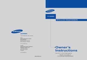 Samsung LNR408 TV Operating Manual