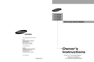 Samsung LN32M51 LN40M51 LN46M51 TV Operating Manual