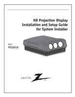 Zenith PR0895X Projector Operating Manual