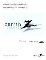 Zenith H25E37Y H25E39Y TV Operating Manual