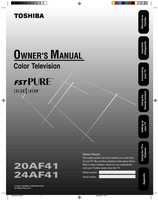 Toshiba 20AF41 24AF41 TV Operating Manual