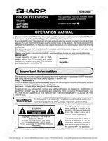 Sharp 20FS40 25FS40 Consumer Electronics Operating Manual