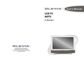 Olevia 237T TV Operating Manual