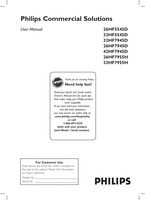 Philips 26HF5545D 26HF5545D/27 26HF5545D/27B TV Operating Manual