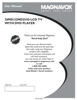 Philips 26MD251D 32MD251D TV/DVD Combo Operating Manual