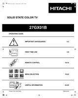 Hitachi 27GX01B TV Operating Manual