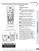 Mitsubishi 290P111A10 290P111A20 TV Operating Manual