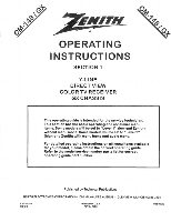 Zenith SY1931SG SY1949Y SY1949YM TV Operating Manual