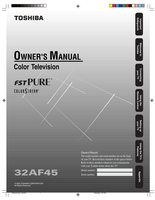 Toshiba 32AF45 Consumer Electronics Operating Manual