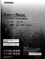 Toshiba 32HLX95 37HLX95 TV Operating Manual