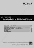 Hitachi 32HDL52A 37HDL52A TV Operating Manual