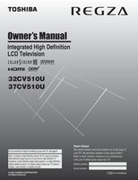 Toshiba 32CV510 37CV510 TV Operating Manual