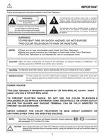 Hitachi 32GX01B 32UX01B 36GX01B TV Operating Manual