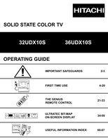 Hitachi 32UDX10S 36UDX10S TV Operating Manual