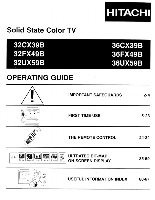 Hitachi 32CX39B 32FX49B 32UX59B TV Operating Manual